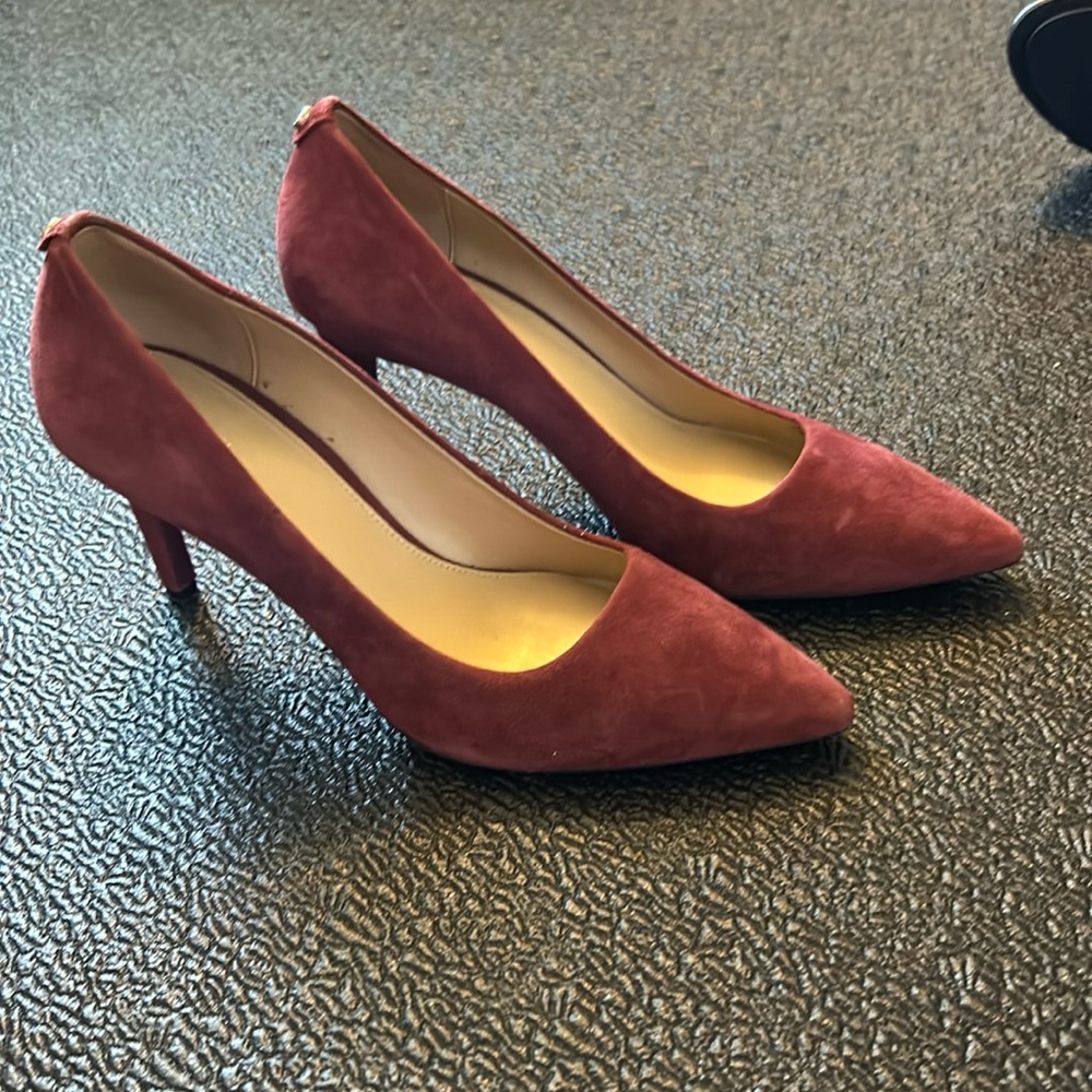 Only worn once burgundy Michael Kors heels